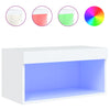 TV-taso LED-valoilla valkoinen 60x30x30 cm