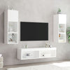 TV-taso LED-valoilla valkoinen 60x30x30 cm