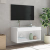 TV-taso LED-valoilla valkoinen 60x30x30 cm