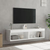 TV-tasot LED-valoilla 2 kpl valkoinen 60x30x30 cm