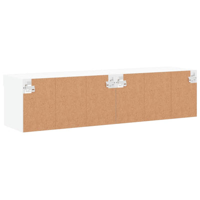 TV-tasot LED-valoilla 2 kpl valkoinen 60x30x30 cm