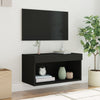 TV-taso LED-valoilla musta 60x30x30 cm