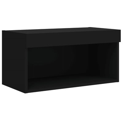 TV-taso LED-valoilla musta 60x30x30 cm