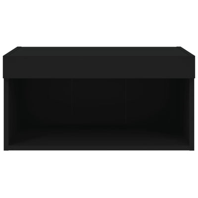 TV-taso LED-valoilla musta 60x30x30 cm