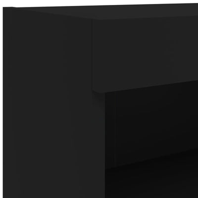 TV-taso LED-valoilla musta 60x30x30 cm