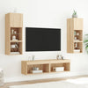 TV-taso LED-valoilla Sonoma-tammi 60x30x30 cm