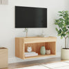 TV-taso LED-valoilla Sonoma-tammi 60x30x30 cm