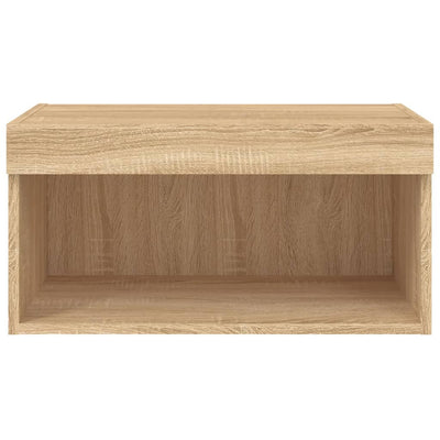 TV-taso LED-valoilla Sonoma-tammi 60x30x30 cm