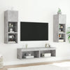 TV-taso LED-valoilla betoninharmaa 60x30x30 cm