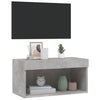 TV-taso LED-valoilla betoninharmaa 60x30x30 cm