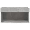 TV-taso LED-valoilla betoninharmaa 60x30x30 cm