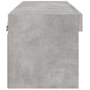 TV-taso LED-valoilla betoninharmaa 60x30x30 cm