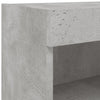 TV-taso LED-valoilla betoninharmaa 60x30x30 cm