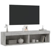 TV-tasot LED-valoilla 2 kpl betoninharmaa 60x30x30 cm