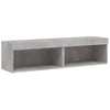 TV-tasot LED-valoilla 2 kpl betoninharmaa 60x30x30 cm