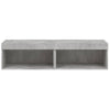 TV-tasot LED-valoilla 2 kpl betoninharmaa 60x30x30 cm