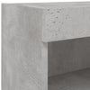 TV-tasot LED-valoilla 2 kpl betoninharmaa 60x30x30 cm