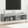 TV-tasot LED-valoilla 2 kpl betoninharmaa 60x30x30 cm