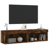 TV-tasot LED-valoilla 2 kpl savutammi 60x30x30 cm