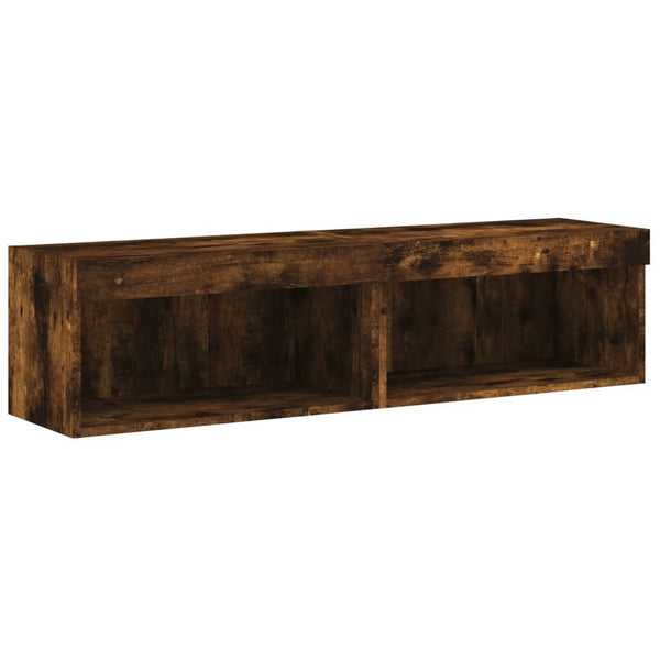 TV-tasot LED-valoilla 2 kpl savutammi 60x30x30 cm