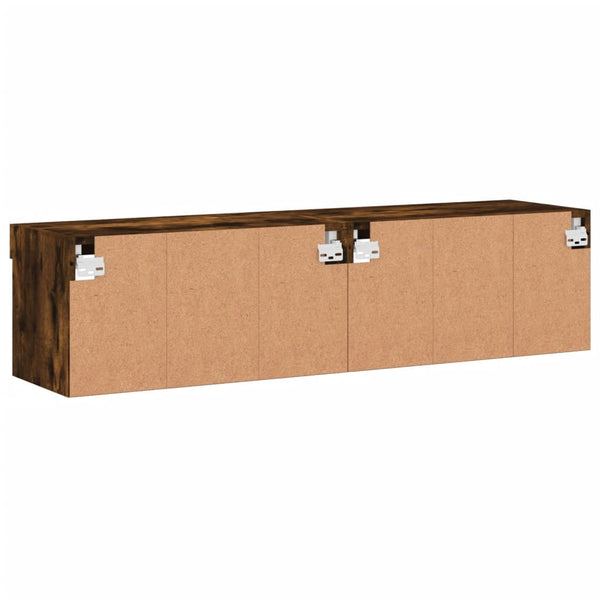 TV-tasot LED-valoilla 2 kpl savutammi 60x30x30 cm