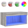 TV-taso LED-valoilla harmaa Sonoma 60x30x30 cm