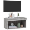 TV-taso LED-valoilla harmaa Sonoma 60x30x30 cm