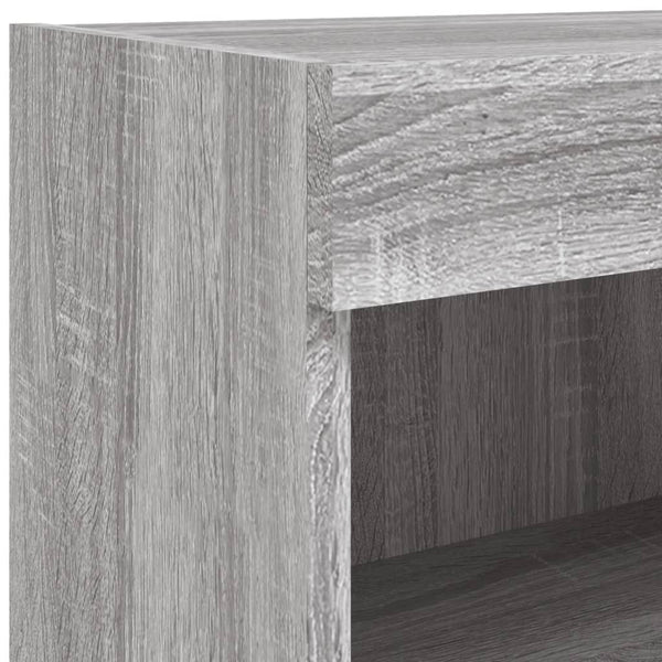 TV-taso LED-valoilla harmaa Sonoma 60x30x30 cm