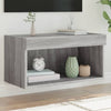 TV-taso LED-valoilla harmaa Sonoma 60x30x30 cm