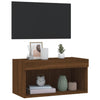TV-taso LED-valoilla ruskea tammi 60x30x30 cm