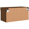TV-taso LED-valoilla ruskea tammi 60x30x30 cm