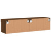 TV-tasot LED-valoilla 2 kpl ruskea tammi 60x30x30 cm