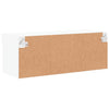 TV-taso LED-valoilla valkoinen 80x30x30 cm