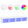 TV-tasot LED-valoilla 2 kpl valkoinen 80x30x30 cm