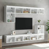 TV-tasot LED-valoilla 2 kpl valkoinen 80x30x30 cm