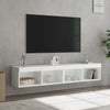 TV-tasot LED-valoilla 2 kpl valkoinen 80x30x30 cm