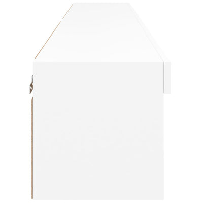 TV-tasot LED-valoilla 2 kpl valkoinen 80x30x30 cm