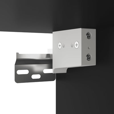 Musta tv-taso led-valoilla Vladislava 80x30x30cm