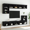 TV-taso LED-valoilla musta 80x30x30 cm