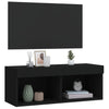 TV-taso LED-valoilla musta 80x30x30 cm