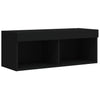 TV-taso LED-valoilla musta 80x30x30 cm