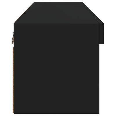 TV-taso LED-valoilla musta 80x30x30 cm