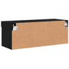 TV-taso LED-valoilla musta 80x30x30 cm