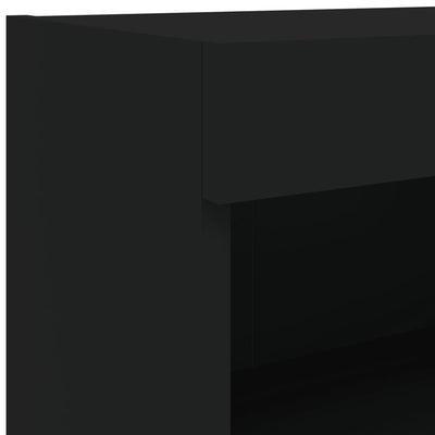 TV-taso LED-valoilla musta 80x30x30 cm