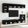 TV-tasot LED-valoilla 2 kpl musta 80x30x30 cm