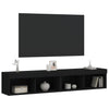 TV-tasot LED-valoilla 2 kpl musta 80x30x30 cm