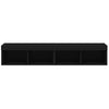 TV-tasot LED-valoilla 2 kpl musta 80x30x30 cm