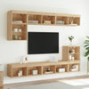TV-tasot LED-valoilla 2 kpl Sonoma-tammi 80x30x30 cm