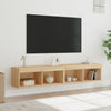 TV-tasot LED-valoilla 2 kpl Sonoma-tammi 80x30x30 cm