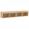 TV-tasot LED-valoilla 2 kpl Sonoma-tammi 80x30x30 cm